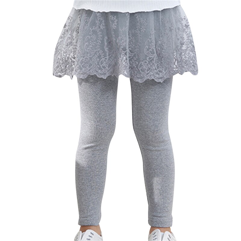 Leggings para niñas pequeñas, ropa de otoño, pantalones Culottes, Ballet, cómodos, Color sólido, dulce, 2022: Grey / 120cm