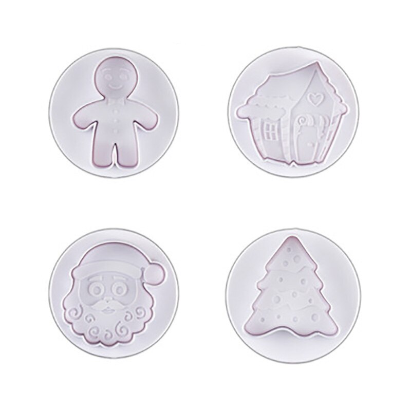 Xmas Biscuit Mallen Kerst Sokken Sneeuwvlok Gingerbread Man Kerstman Cookie Cutters Keuken Bakken Cake Decorating Gereedschap