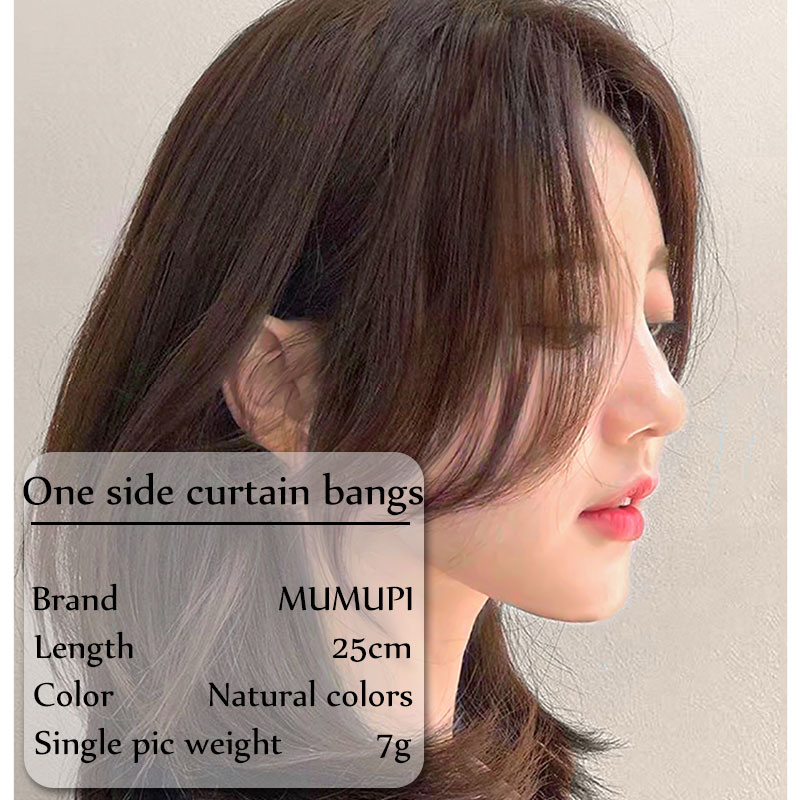 Gordijn Pony Haarstuk Synthetische Pruik Voor Vrouwen Party Natuurlijke Haar Kleur Zwart Bruin Clip In Hair Extension Fringe Koreaanse stijl