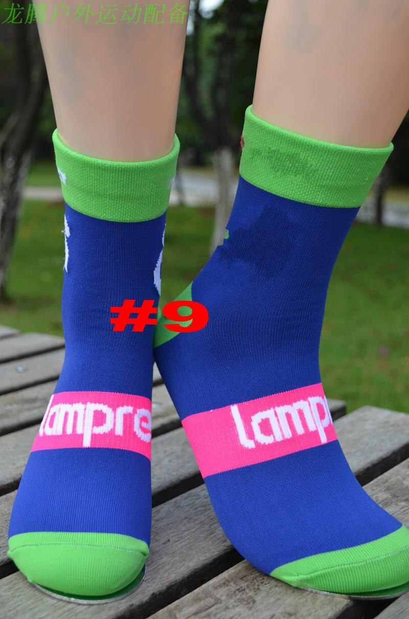 3 pairs/lot pro team spain M cycling socks breathable high knee Protect Feet Breathable Wicking sprots Sock Outdoor Road Bike: lampre