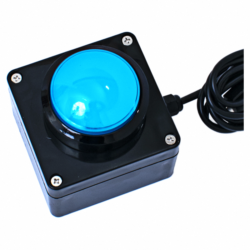 60mm USB Custom Button Wireless Remote Control Buzzer Wireless Lottery Computer Mouse Simulation Shortcut Keyboard: Blue / 6 V / CN Standard