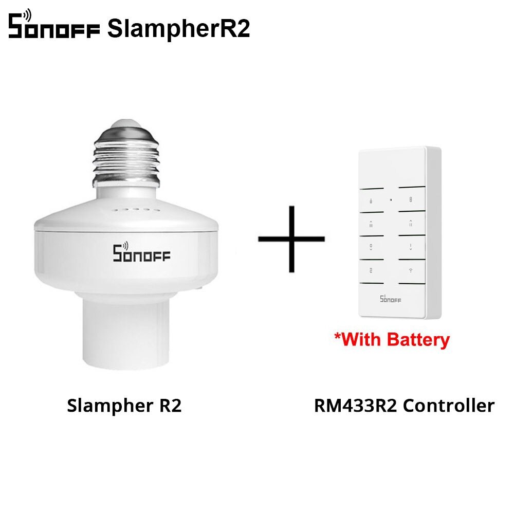 SONOFF SlampherR2 E27 Intelligente Wifi Licht Lampe Birne Halfter 433MHz RF/e-WeLink APP/Stimme Fernbedienung Kontrolle Clever Heimat Birne Halfter: SlampherR2 RM433R2