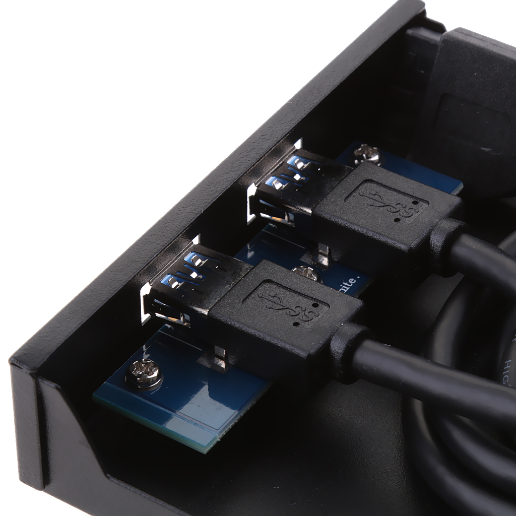 2-Port USB 3.0 Front Panel 3.5" Expansion Bay to 20-Pin Bracket Cable for PC