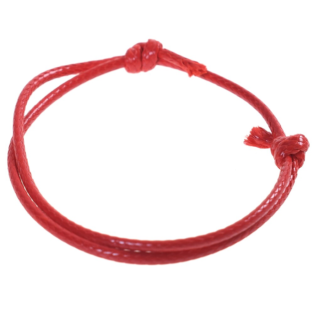 2 pièces Couple amour chanceux rouge Bracelet de poignet femmes hommes en cuir fil Bracelets bande corde chaîne breloque bijoux Simpe