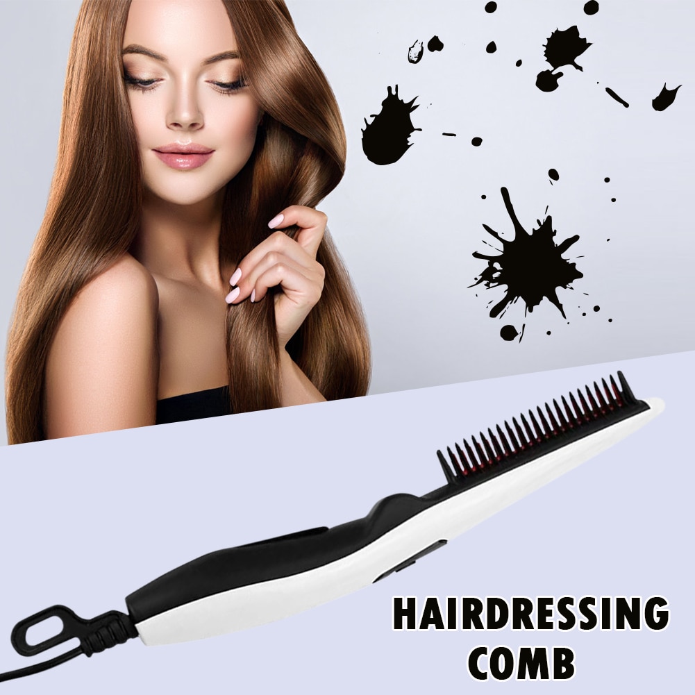 Men Hairdressing Hair Styling Comb Home Straight Hair Comb Beard Hairbrush Hair Comb Multifunction Beard Hair Straightener