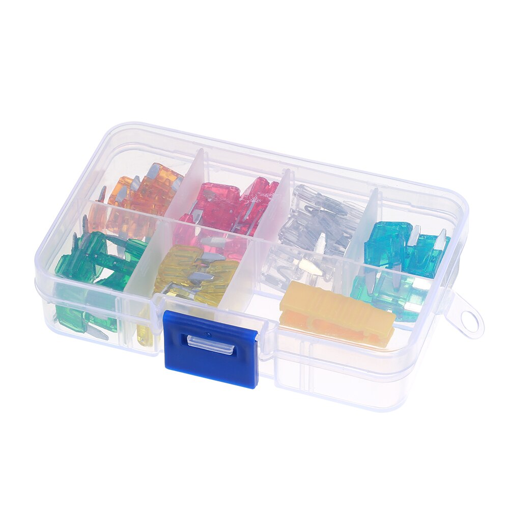 Universal 60pcs Mini Blade Fuses Auto Car Truck Assortment Fuse Kit with Box 5A 10A 15A 20A 25A 30A Auto Accessories