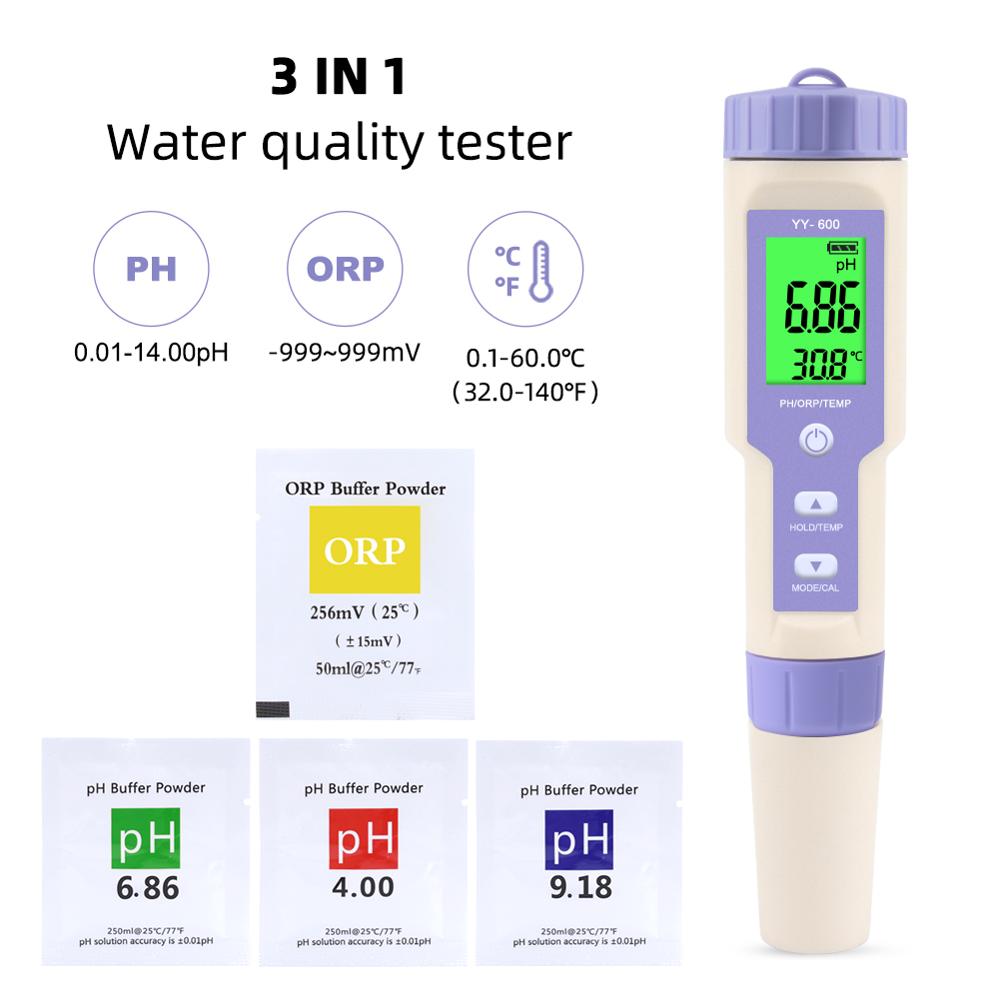Lcd digital medidor de ph orp tester quantidade de água medidor orp retroiluminação redução oxidação potencial mv ferramentas: YY-600-O