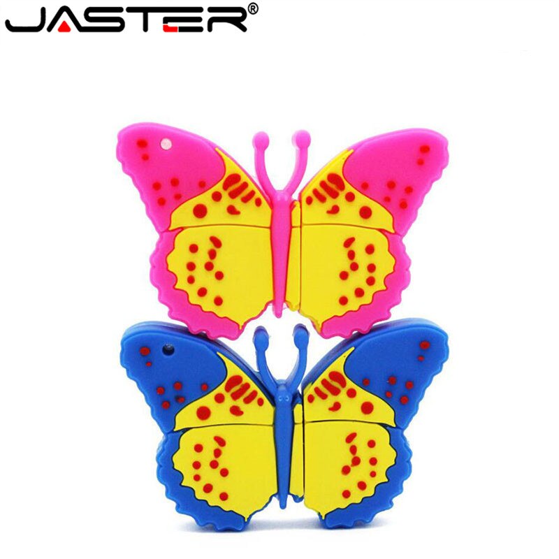 Jaster Mooie Vlinder Model Usb Flash Drive Usb 2.0 Leuke Sleutelhanger Memory Stick U Diskl Pendrive 4 Gb 8 Gb 16 Gb 32 Gb 64 Gb