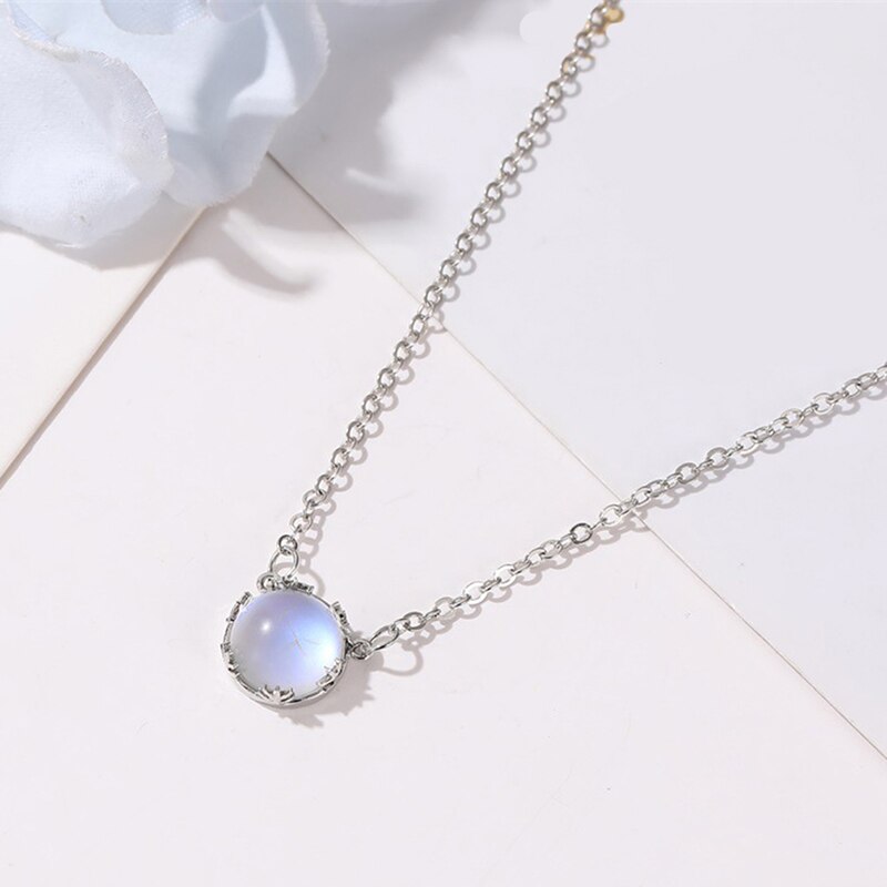 Collier pendentif aurore pour femmes, dégradé , cristal Halo, échelle de couleur argent, bijoux