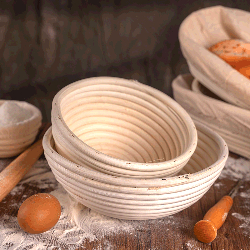 Handmade Bread Leavening Baskets Kitchen Baking Tools Cooking Containers Sourdough Baking Bowls Multiple shapes
