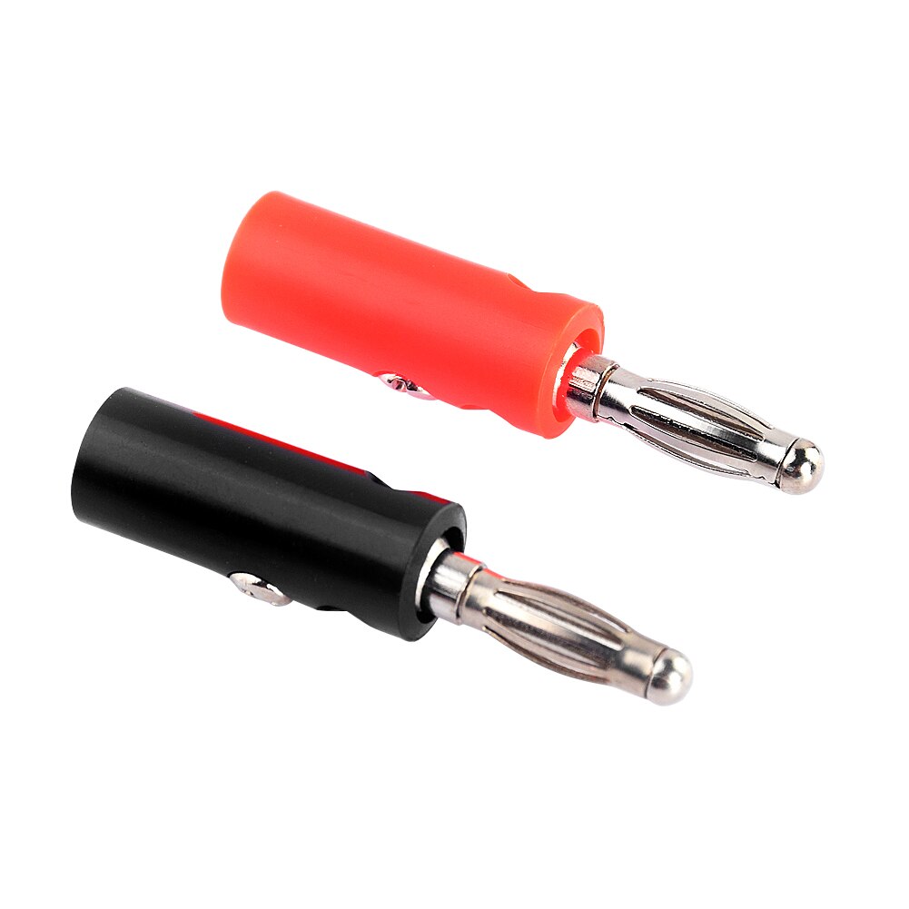 2Pcs Insulated 55mm Alligator Clip + Banana Plug Test Probe With 4mm Banana Kit Cable Clips Socket Battery Red Black Test Probe