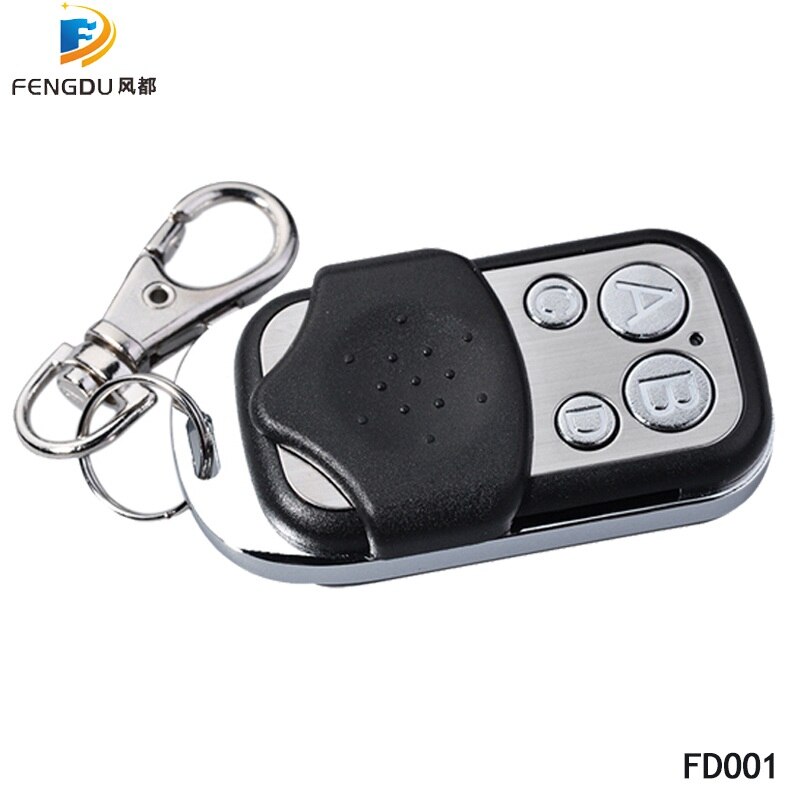 Controle remoto universal 433mhz, código grabber para portão sem fio rf 4 canais clonagem elétrica para porta do garagem do carro chaveiro com corrente: FD001