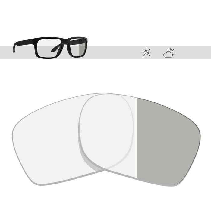 Glintbay Gepolariseerde Vervanging Zonnebril Lenzen Voor Oakley Holbrook-Meerdere Opties: Photochromic Clear