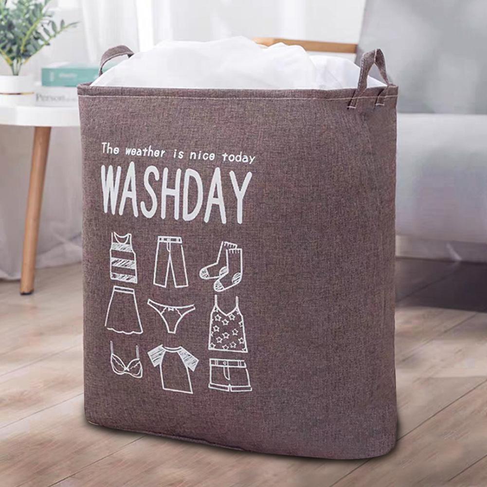 Vaskespand stor kapacitet snavstøj arrangør vasketøjskurv opbevaringstaske brevprint hjemmebrug: Kaffe