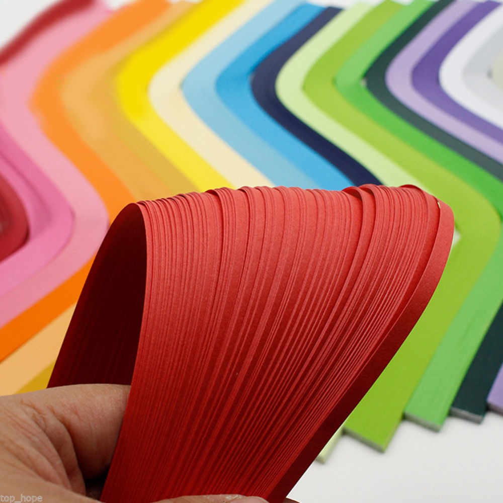 DIY 120 Streifen Quilling Papier 5mm Breite Mehrere Einfarbig Origami Papier Hand Handwerk Dekoration Druck Linderung #259127