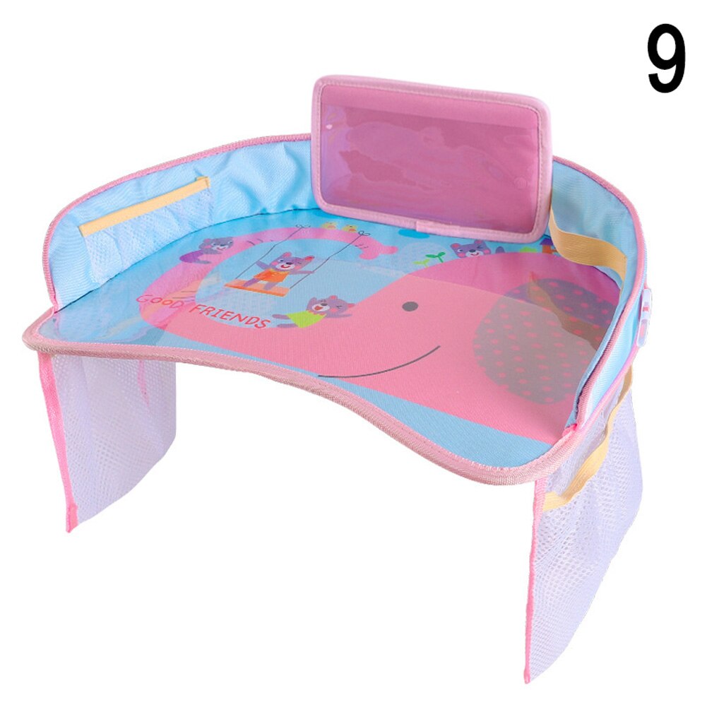 Car Seat Dinner Plate Multifunctional Baby Cartoon Table with Fixed Strap JLD: style 9
