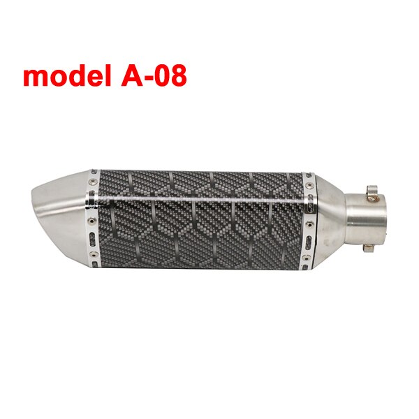 Sclmotos- 51mm Motorcycle Akrapovic Yoshimura Exhaust Muffler Pipe with DB Killer Escape Moto Pitbike Racing NMAX CB650F MT03: model A-08