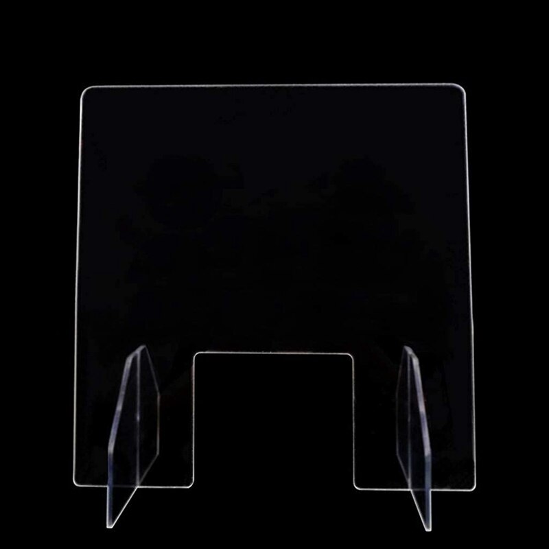 Protective Sneeze Guard, Clear Acrylic Plexiglass Shield for Counters, Food Screen, Transaction Window for Employers,