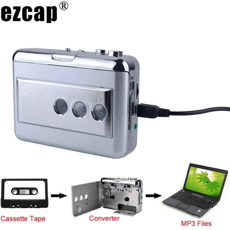 Echte Originele Ezcap Lp/Vinyl Tape Naar Pc Record Dual Hybrid Usb Cassette MP3 Converter Audio Capture Walkman muziekspeler