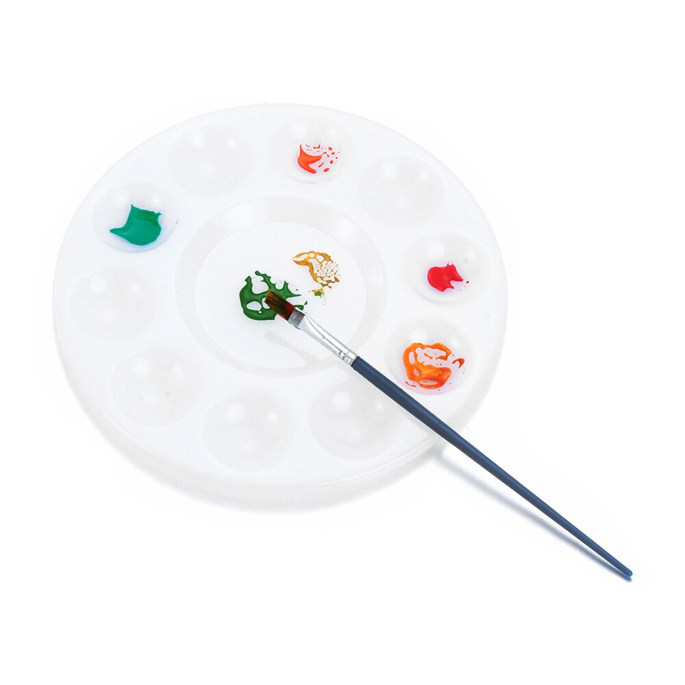 11 Wells Plastic Palette Art Paint Plastic Drawing Tray Color Palette For Oil Watercolour White Painting Pallet