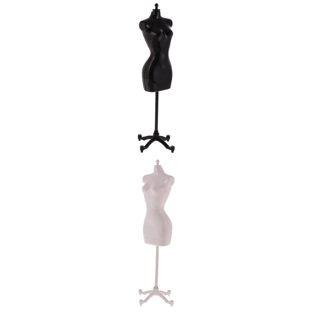 2 Pieces Detachable Clothing Dress Display Model Stand Holder for Doll