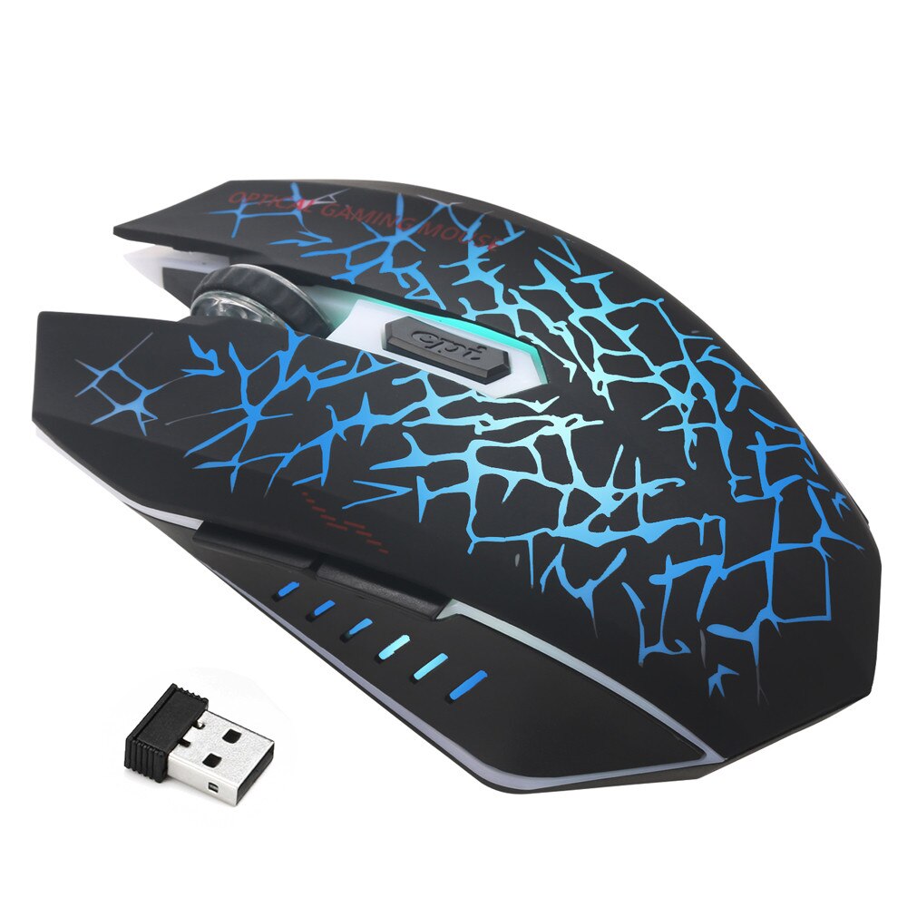 Cool Gaming Muis Oplaadbare Draadloze Stille Led Backlit Usb Optische Ergonomische Gaming Muis