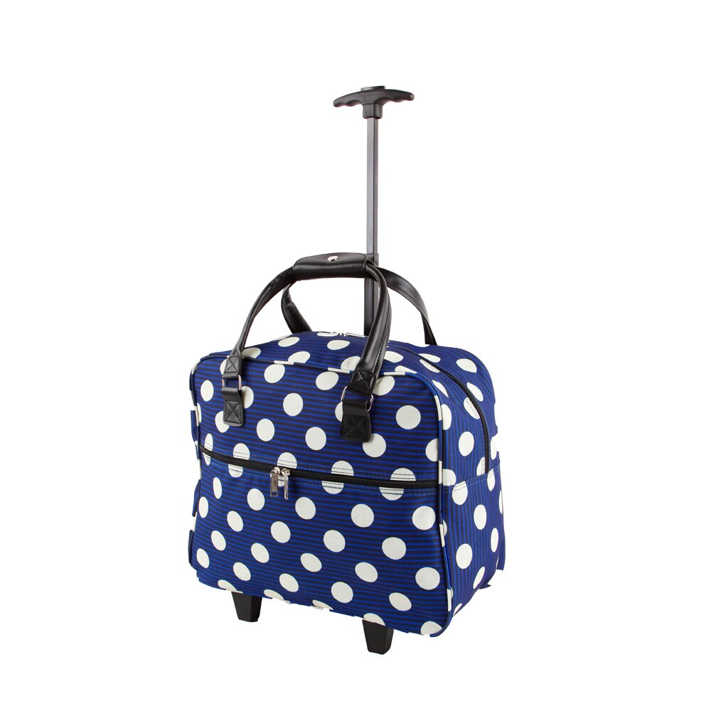 Arge capacidade ombros saco de viagem estudante rolando bagagem mochila homens negócios trole malas roda: Blue dots