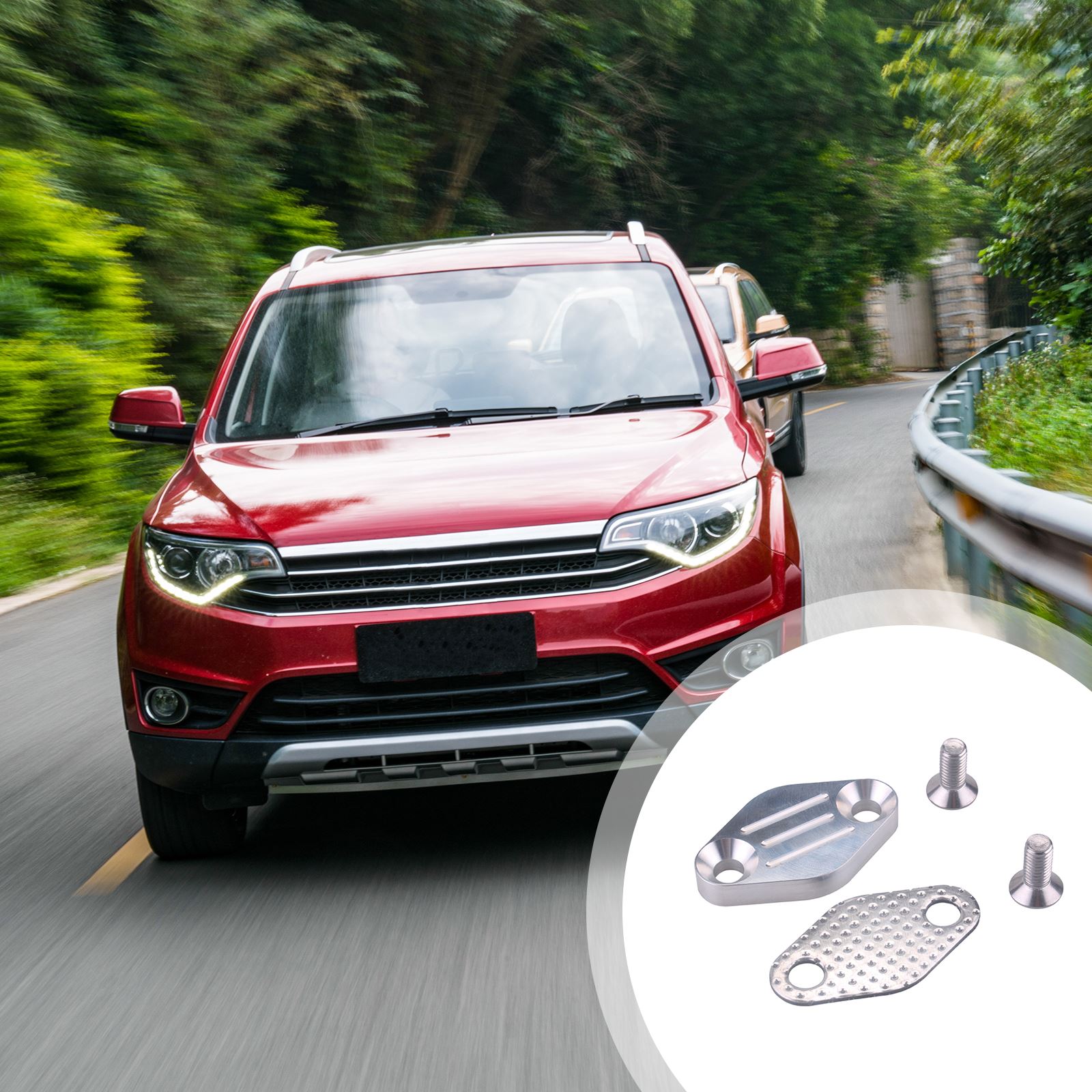 1set/4pcs Universal EGR Car Tube Exhaust Plate Durable Car Block Off Delete Plate Accessory for LS Auto Accessories