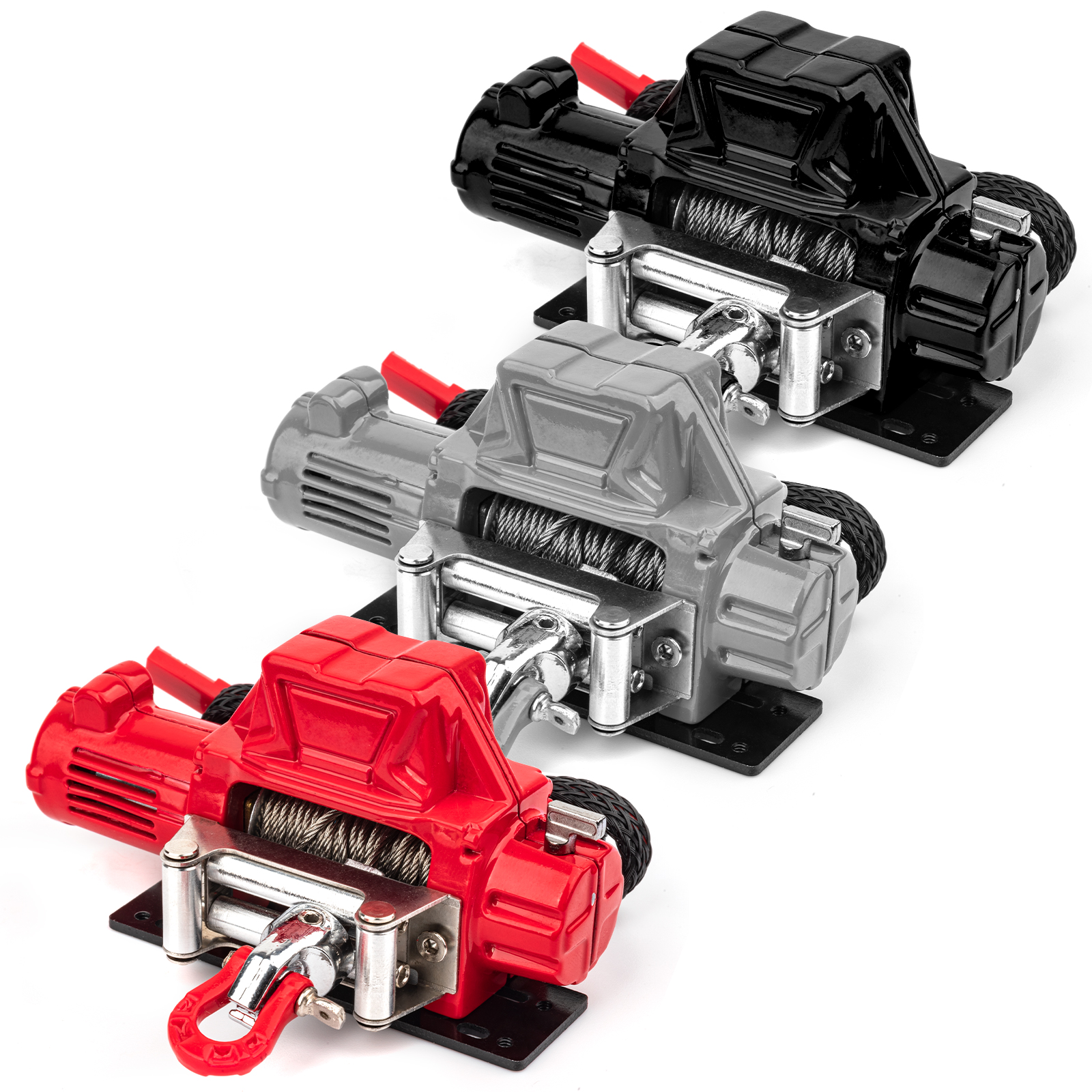 RC Metalen Lier Afstandsbediening Simulatie Trek Speelgoed Model Lier voor 1/10 RC Crawler Auto Axiale SCX10 90046 TRX4 Redcat Decoratieve P