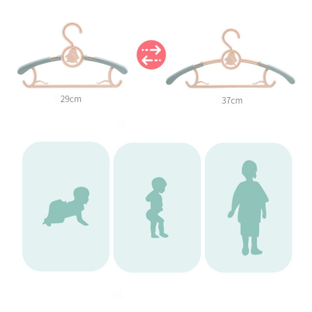 Duurzaam Baby Kleding Hangers Telescopische Kleding Leuke Cartoon Kinderen Hangers Kid Kledingrekken Baby Plastic Hanger