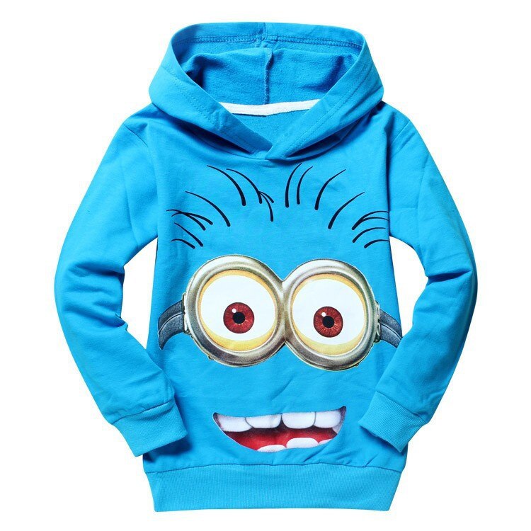 Jongens meisjes kleding casual kleding katoen kinderen t shirts kinderen t shirts kleding Lente hoodies Tops & Tee: Sky Blue / 6