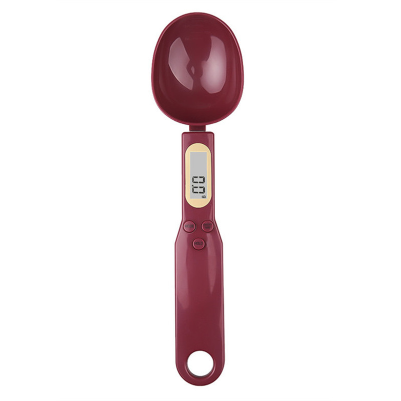 Cuchara medidora de peso, báscula Digital LCD para cocina, 500g, 0,1g, cuchara medidora para alimentos, Mini herramienta de cocina para báscula de café con leche: Azul