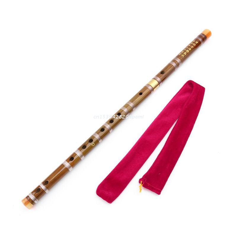 Bamboo Flute Chinese Woodwind C D E F G Key Transverse Flute DiZi: D