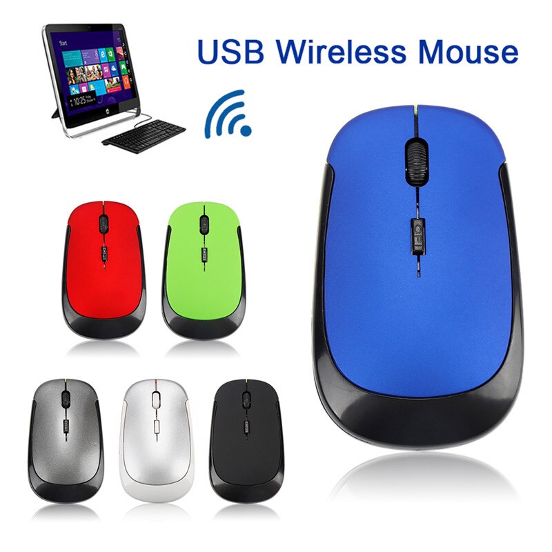 Centechia 2.4 GHz draadloze muis Usb-ontvanger ultradunne Slim Mini Draadloze Optische Muis Muizen voor Laptop PC Optische Gaming muis