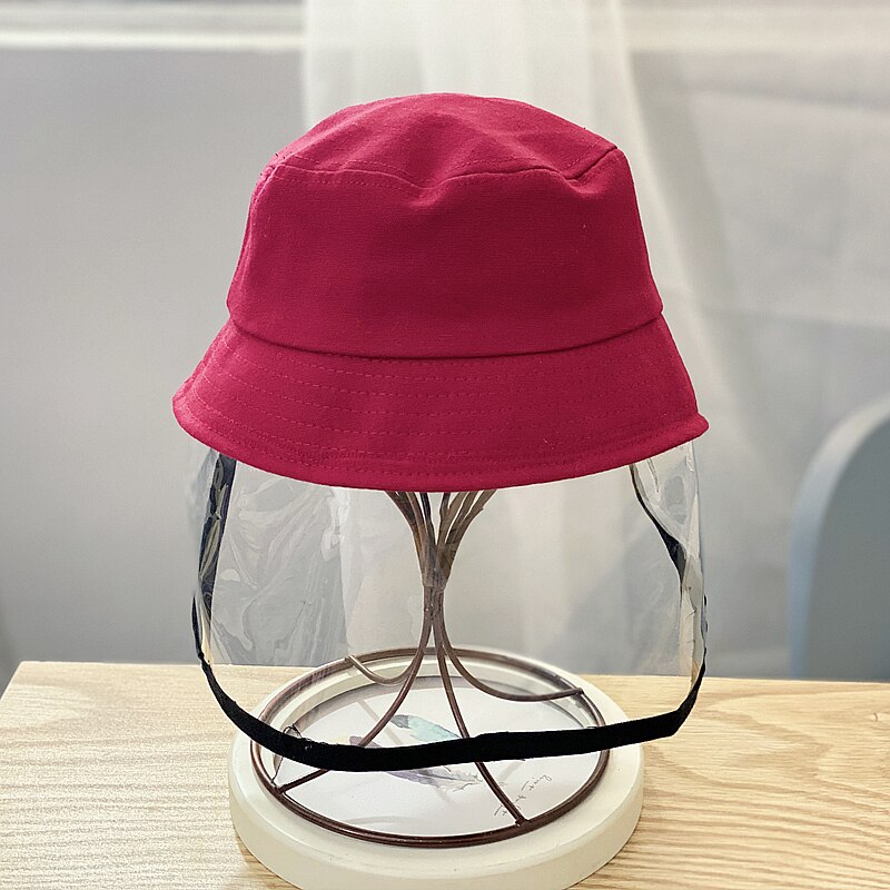 COKK Hütte Für Mädchen Junge Schutz Gesicht Eimer Hütte Anti-Spucken Spritzen Wasserdicht Winddicht Hütte Ich bin Freien freundlicher Sicher: rot
