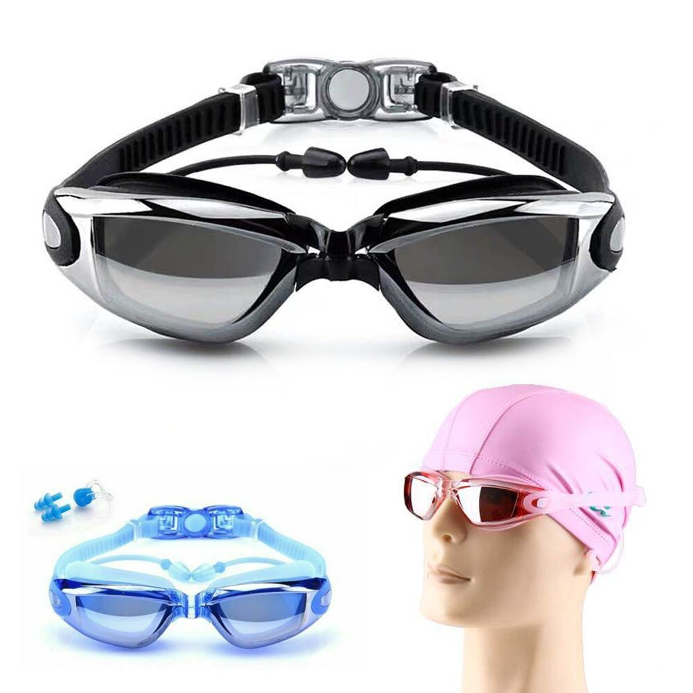 Optische Zwembril Mannen Vrouwen Bijziendheid Zwembad Oordopje Professionele Waterdichte Zwemmen Brillen Recept Volwassen Duiken Bril