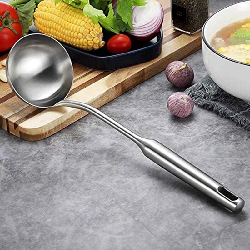Edelstahl Schaumlöffel 304 - Feinmaschige Öl-Schaufel Mit Rutschfestem Griff