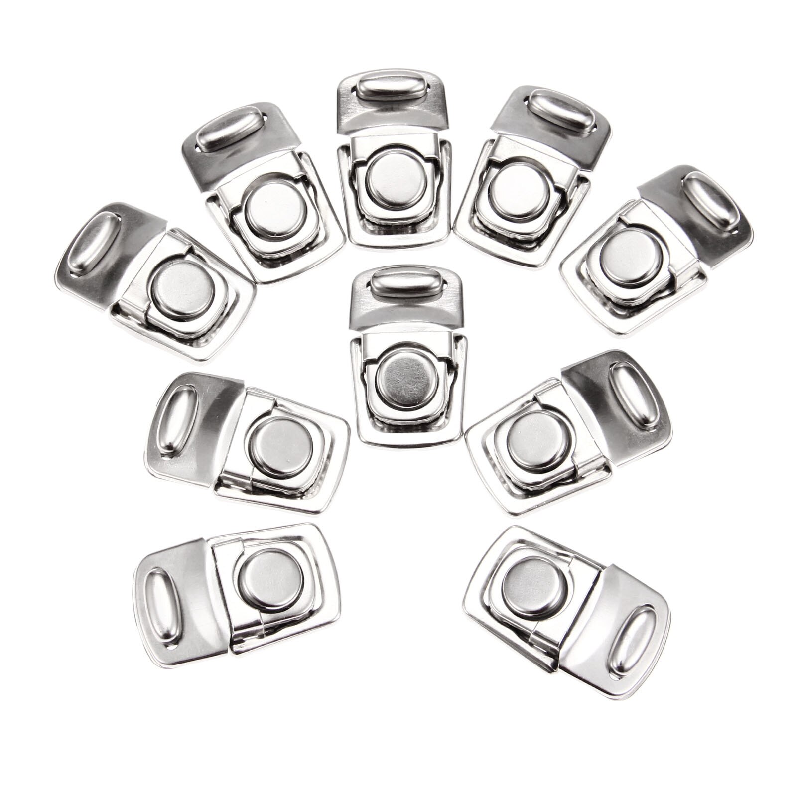 10/2Pcs Silver Bag Clasps Metal Box Lock Buckles Hasp Latch Jewelry Case Wine Boxes DIY Handmade Bags 28*45mm/1.10*1.77in