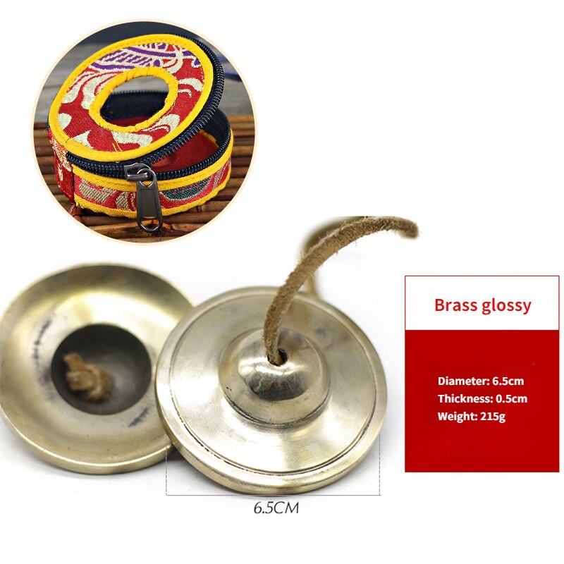 Nepal Handmade Bell Bell Percussion Instrument Pure Copper Ding Xia Large Bell Bell Strike Double Chime: Brass 3  with bag