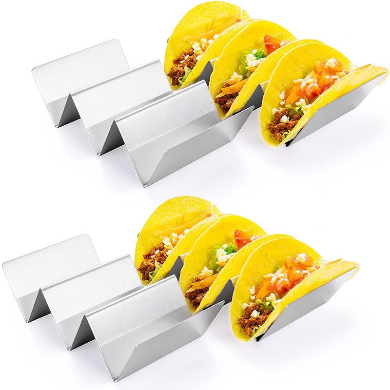 Taco Houder Rvs Pannenkoek Maïs Roll Rack Burrito Tortilla Plaat Lade Pizza Lente Roll Display Houder Keuken Benodigdheden