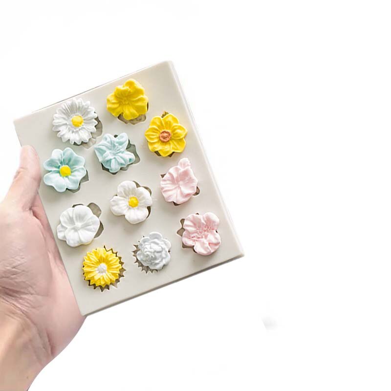 Sugarcraft pasta stempel bryllup smuk præget dejlig blomst silikone fondant kage dekorationsværktøj chokolade gumpaste form