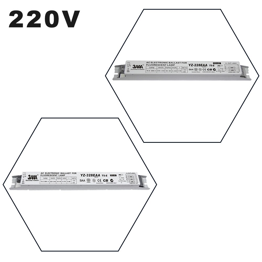 220-240V T5 statecznik elektroniczny YZ-228EAA YZ-328EAA T5-E 2*28W 3*28W wysokiej jakości prostownik robić świetlówki T5 28W ho rura