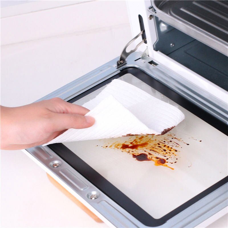 50pcs/roll Lazy Rag Disposable Cleaning Cloth Non-woven Dish Cloth Absorbent Paper Towel Kitchen Cleaning Supplies Rags