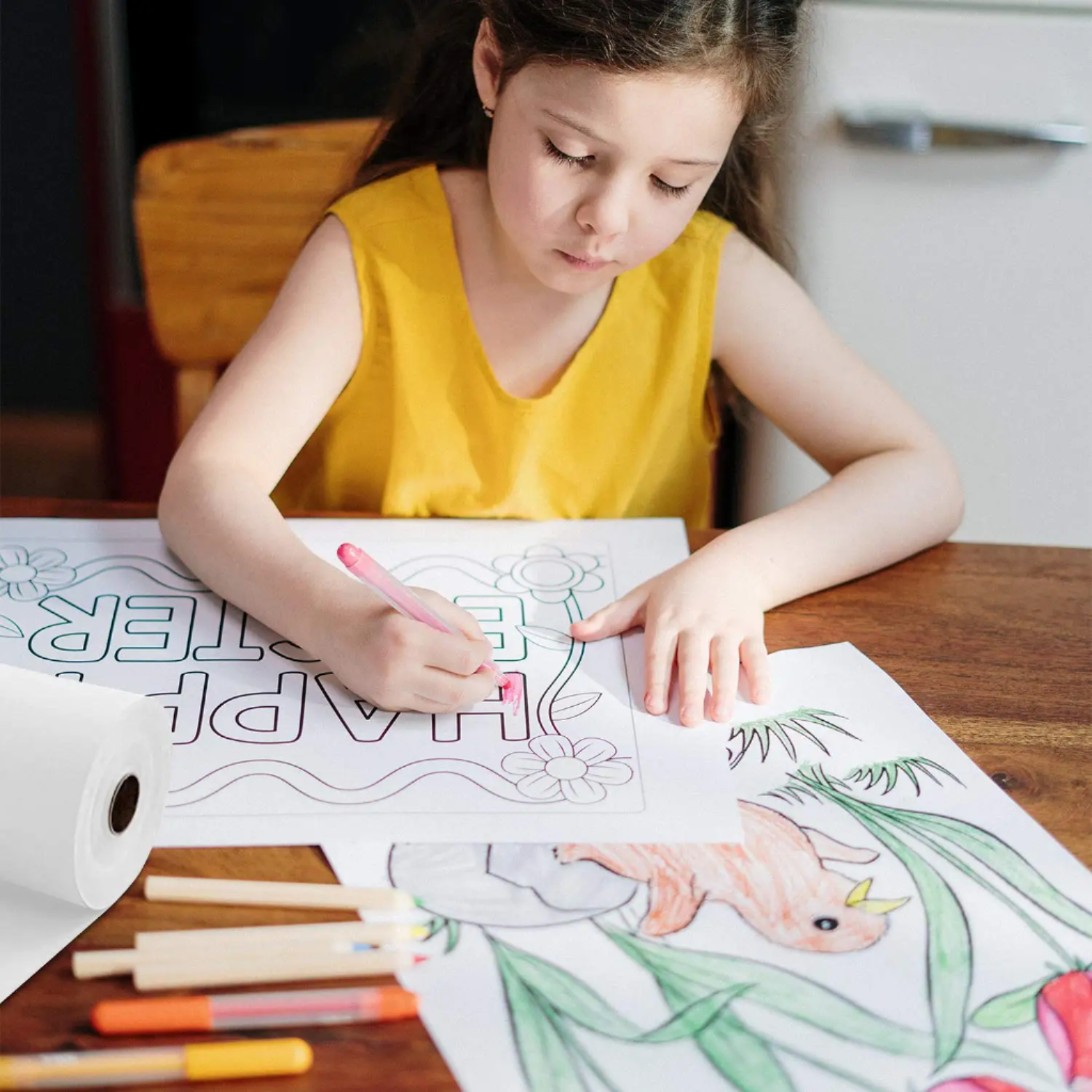 White/Black/Brown Kraft Paper Roll for Wedding Birthday Party Handmade Wrapping Parcel Packing Art Craft Poster Decor