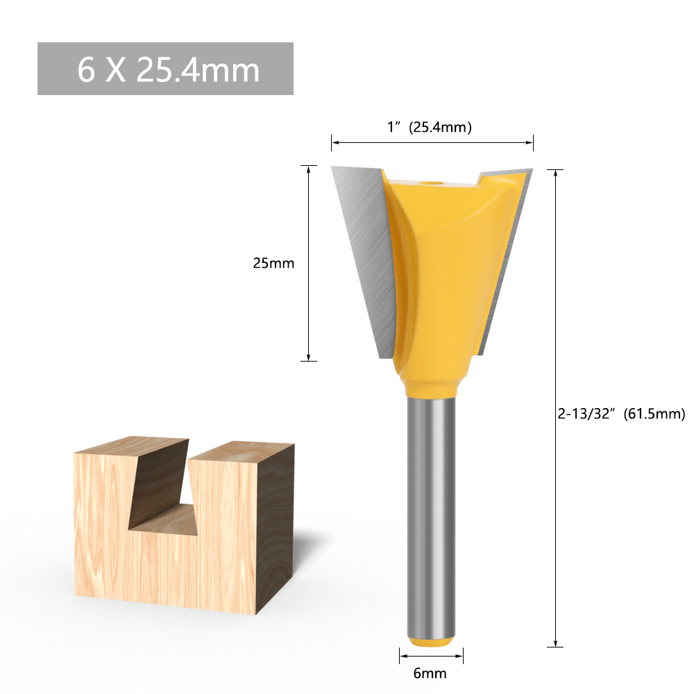 LAVIE 1pcs 6mm 1/4 Shank Dovetail Joint Router Bit Set 14 Degree Woodworking Engraving Bit Milling Cutter For Wood C06026 C07: 32mm