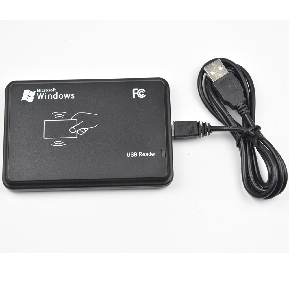 Sensor de proximidad USB, lector de tarjeta RFID inteligente NFC IC 14443A, 13,56 MHz, color negro, con Cable USB, no necesita controlador