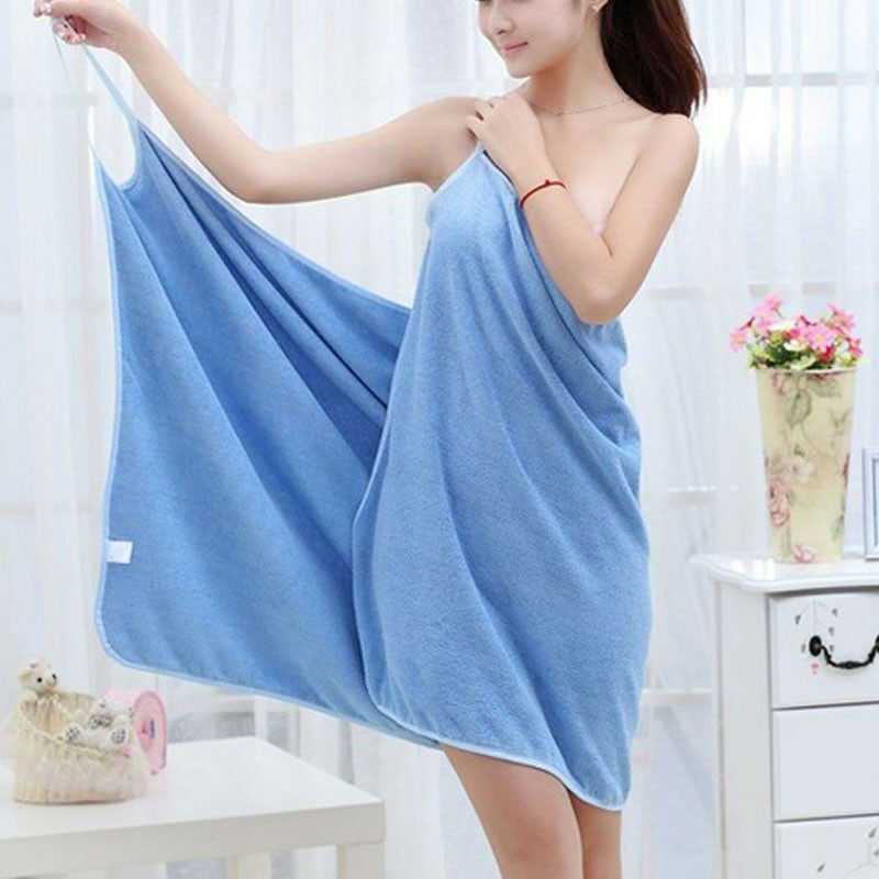 Slidstærkt tekstilhåndklæde til hjemmet kvinder klæder badehåndklæde kjole dame dame hurtigtørrende strand spa magisk nattøj sovende