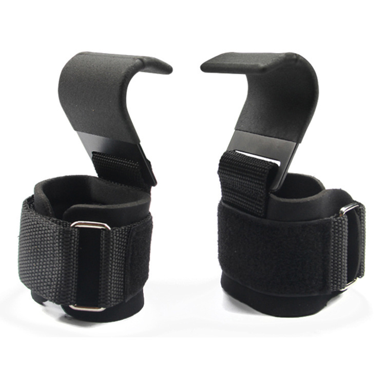 Gewicht Hebe Haken Hand-Bar Handgelenk Riemen Fitnessstudio Fitness Haken Gewicht Gurt ziehen-UPS Energie Heben Handschuhe Für gewicht Ausbildung -40: Muster A