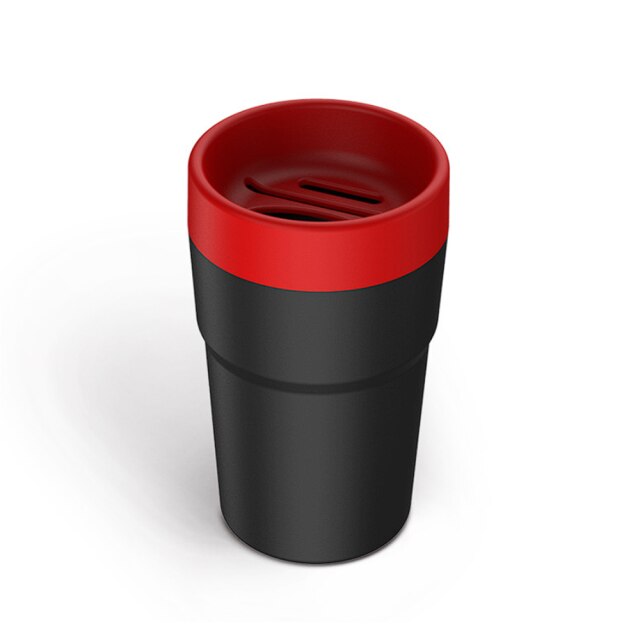 Car Trash Organzier Bucket Storage Bucket Tissues Box Coin Collector Card Slot Garbage Can Holder Trash Bin Garbage Bag: 1 Pcs Red
