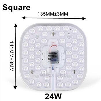 36W 24W 18W 12W Led Ring Panel Cirkel Licht SMD2835 Led Ronde Plafond Boord Cirkelvormige lamp Board AC220V 230V 240V Led Licht: Square 24W 220V / Warm White Updated